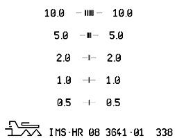 具有10-5-2-1-0.5um结构的临界尺寸试样