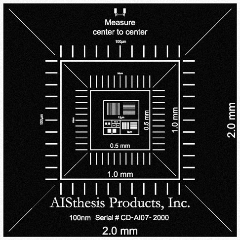Pelcotec线宽标样CDMS - XY ISO特征尺寸放大标样